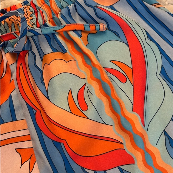 SHEIN Blue and Orange Bermuda Shorts - Picture 8 of 8